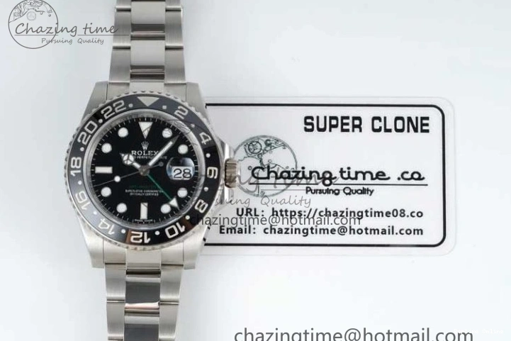 0114 GMT-Master II 116710 LN Black Ceramic 904L Steel NTF 1:1 Best Edition on Oyster Strap VR3186 CHS WaterResistant 2300